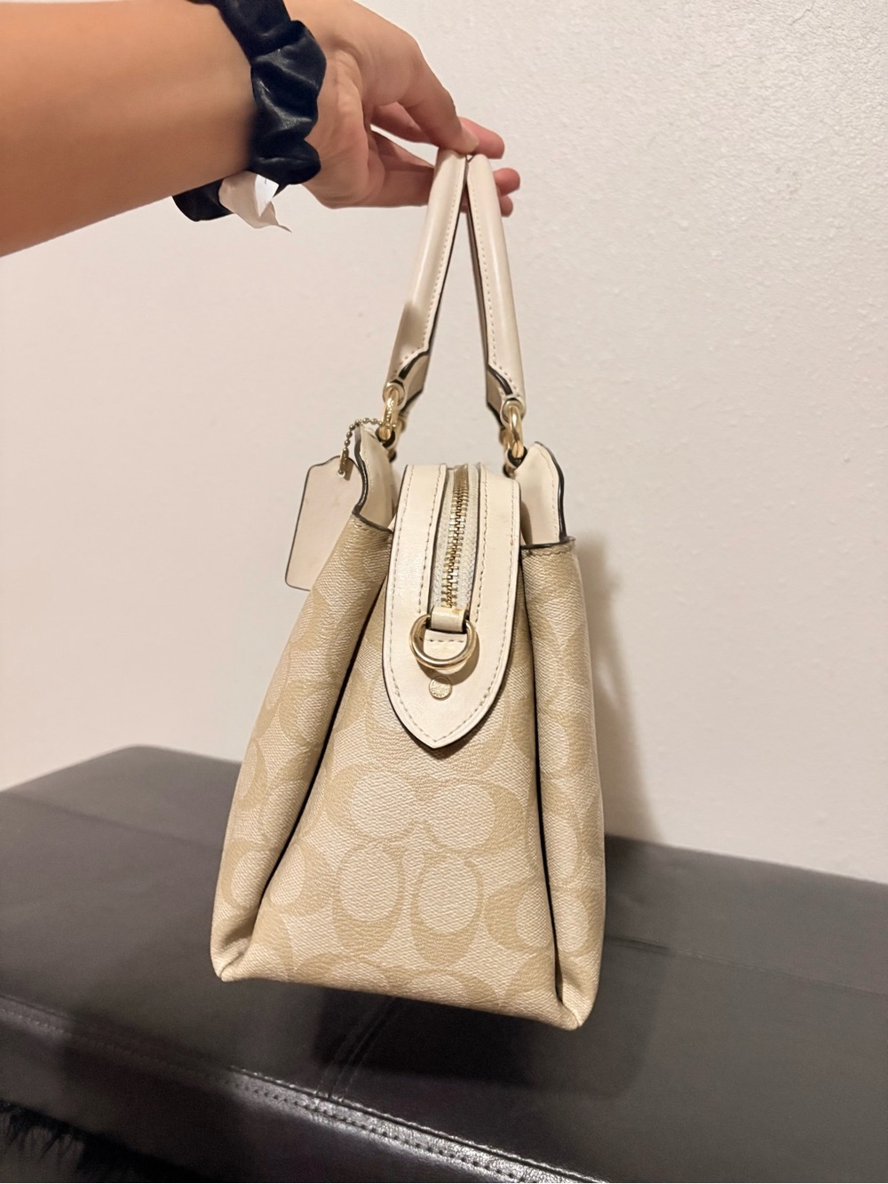 Coach Leather Lillie Carryall Signature Canvas in Beige W/ Gold Hardware - Picture 5 of 10